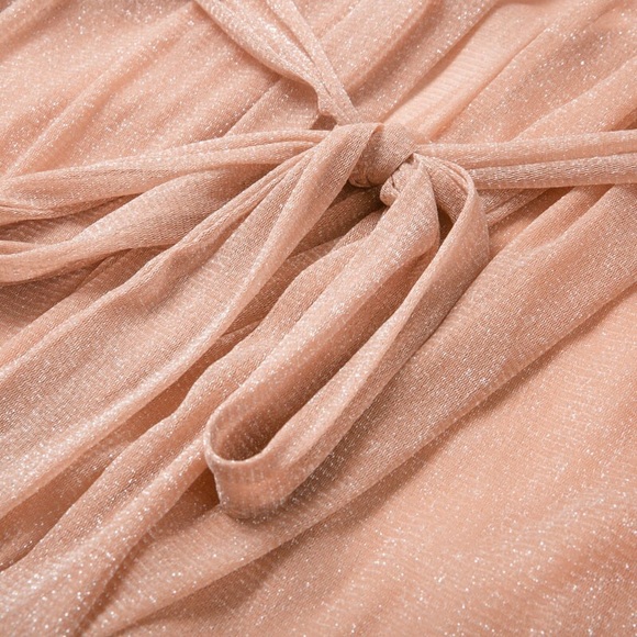 Sexy Shimmers Kimono Bikini Coverup Robe With Tie - Picture 8 of 10